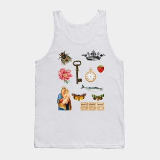 Random collage of vintage images Tank Top